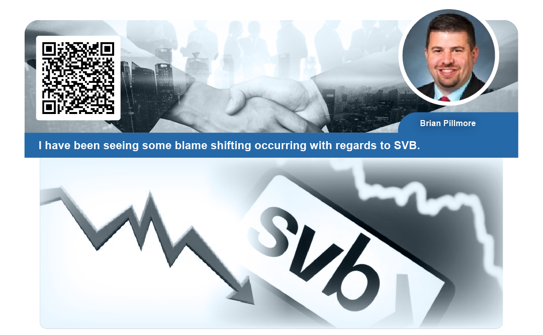 I have been seeing some blame shifting occurring with regards to SVB.